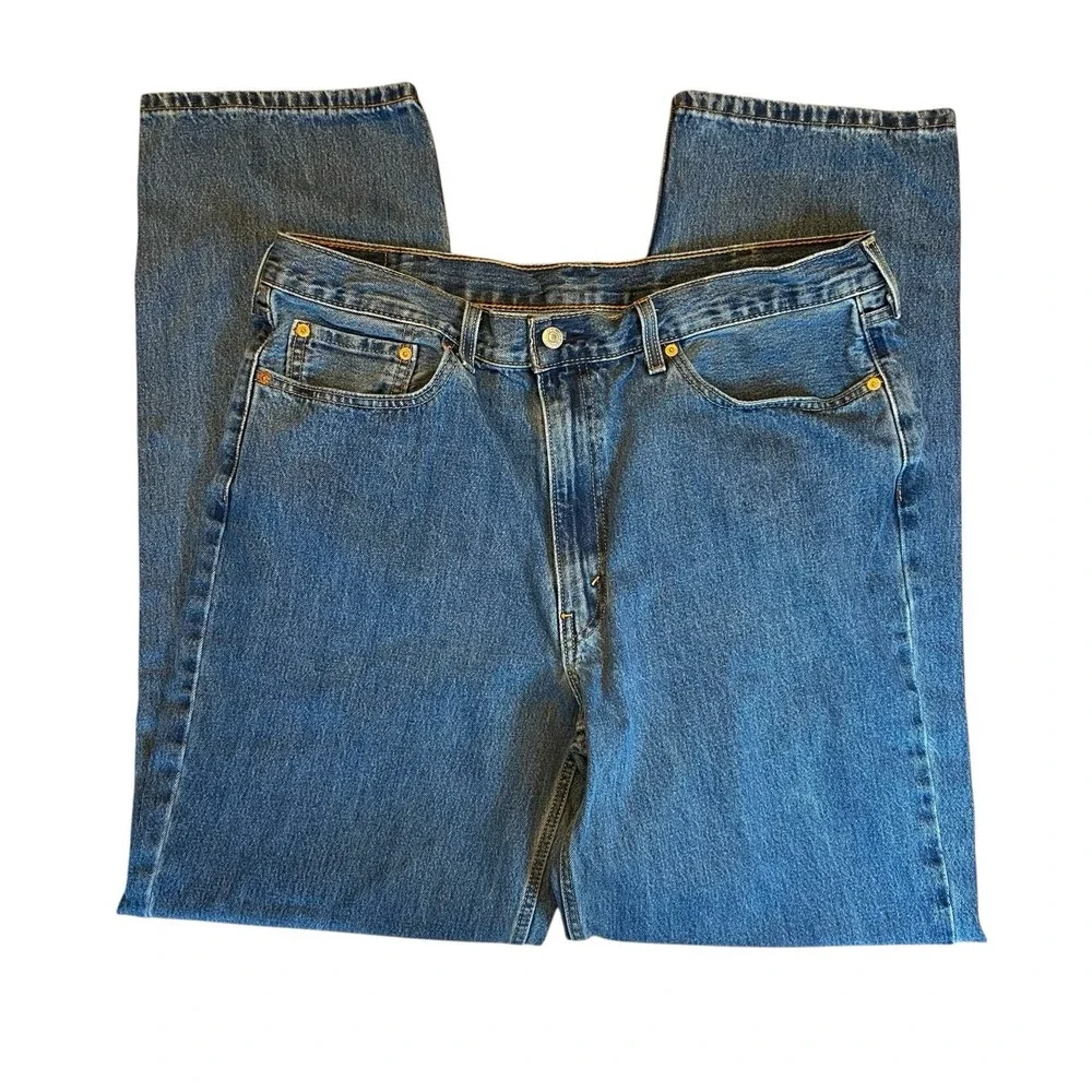 Levi's 550 Denim Jeans Relaxed Fit Straight Leg Medium Wash 40x36 Men's